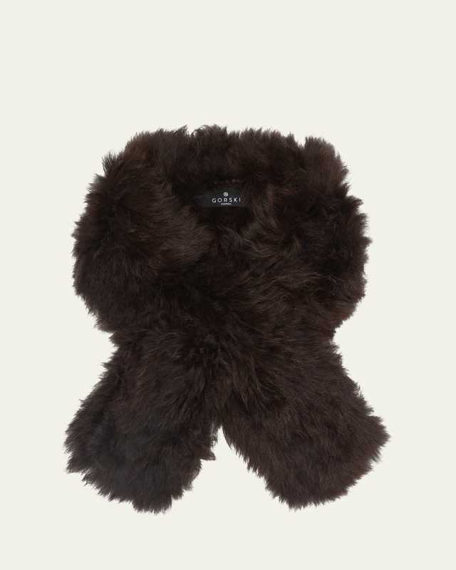 Select Lamb Shearlng Pull-Through Scarf